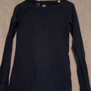 SO Blue Long Sleeve Tee Essential Comfort